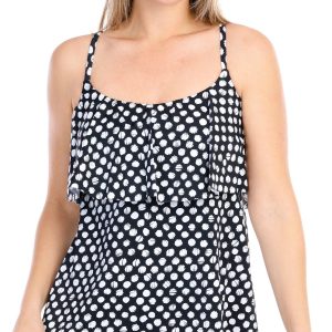 American Beach Womens Print Single Tier Tankini