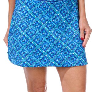 Gottex Womens Active Blue Tile Skort