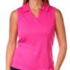 Coral Bay Golf Women's Sleeveless Pique V-Neck Polo