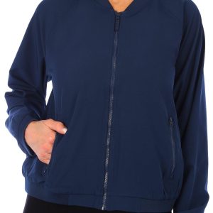 Stella Parker Womens Solid Zipped Bomber Jacket