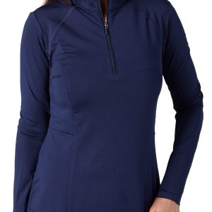 PGA Tour Womens Active 1/4 Zip Long Sleeve Top