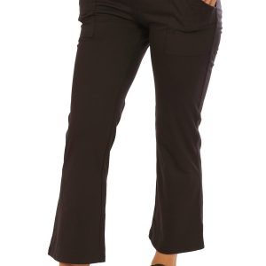 Brisas Womens 25 in. Pork Chop Pocket Flare Capris