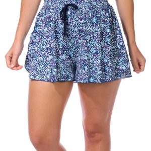 Brisas Womens Drawstring Fly Away Print Skort
