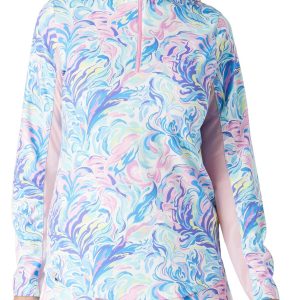 Simply Southern Womens Active Quarter Zip Vented Sleeve Top