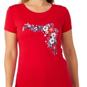 Reel Legends Womens Americana Graphic Short Sleeve Tee