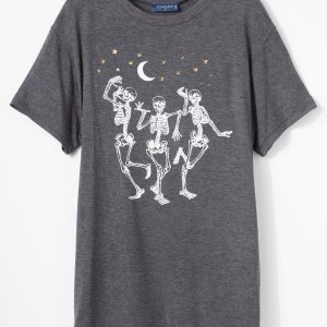 Scarlett Womens Dancing Skeleton Short Sleeve Top