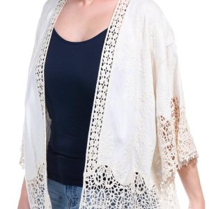Democracy Womens Crochet Kimono