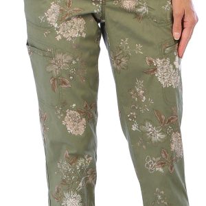 Democracy Womens 25 in Floral Print Utility Pants