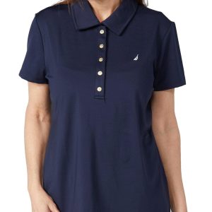 Nautica Womens Short Sleeve Soft Touch Polo Shirt