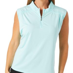Tribal Women's Active Sleeveless 1/4 Zip Polo