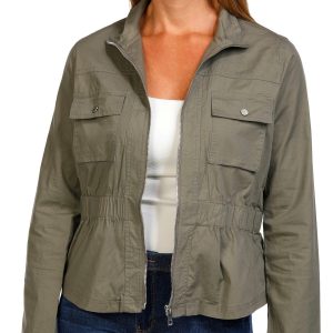 Frilli Women's Zip Front Cinched Waist Jacket