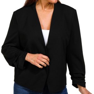 Nine West Womens Cool Crepe Open Front Blazer