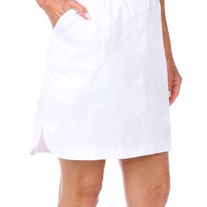 Coral Bay Womens 18 In Solid Poplin Skort