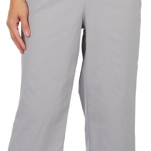 Coral Bay Womens Favorite Fit Slimming Solid Pocket Capris