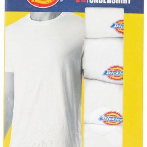 Dickies Mens 4-PK Crew Neck Short Sleeve Undershirt