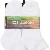 Billabong Mens 8-Pack Half Cushioned QTR. Socks