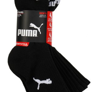 Puma Mens 6 Pk 1/2 Terry High Quarter Crew Sportstyle Socks