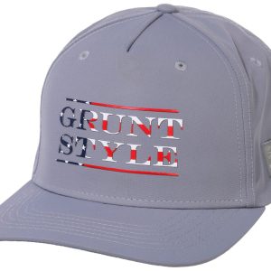 Grunt Style Mens USA Flag Stacked Logo Performance Hat