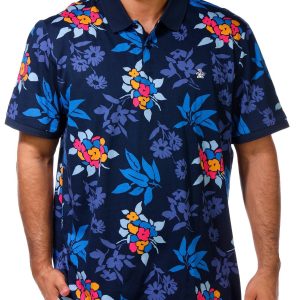 Penguin Big Men's Knit Bird Print Polo