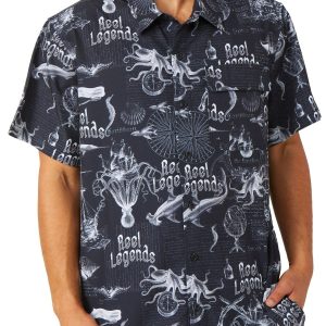 Reel Legends Mens Airflow Swim Button Up Top