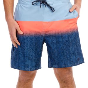 Eddie Bauer Mens E-Board Stripe Print Volley Shorts