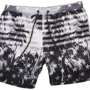 Distortion Mens Americana Palm Print Boardshorts