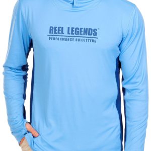 Reel Legends Mens Hooded Reel Tec Long Sleeve Shirt