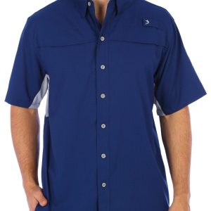 Reel Legends Mens Solid Mariner Short Sleeve Shirt