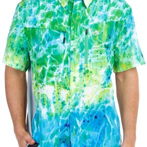Loco Skailz Mens Mahi Performance Fishing Short Sleeve Top