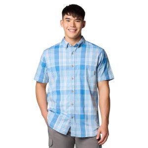 Columbia Men's Rivers II Ripple Blue Button Down Shirt