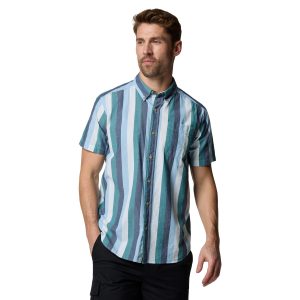 Columbia Men's Rivers II Ripple Blue Button Down Shirt