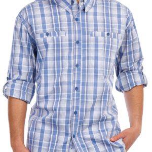 Reel Legends Men's Long Sleeve Terrain Button Down Shirt