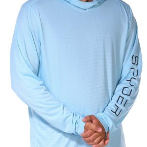 Spyder Men's Long Sleeve Tech Grid Sunset Hooded Shirt