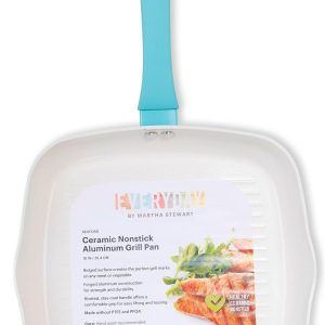 Martha Stewart 10 in Ceramic Nonstick Aluminum Grill Pan