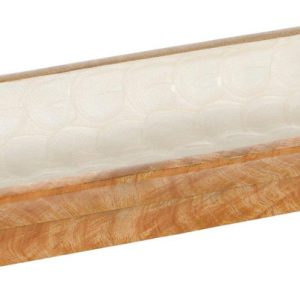 PD Home Scallop Patterned Long Wood Serving Tray Platter