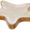 PD Home Scallop Patterned Wood Starfish Plate