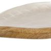 PD Home Scallop Patterned Wood Fish Plate