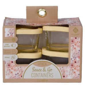 Gourmet Kitchen 4 Pk Sauce & Go Container Set