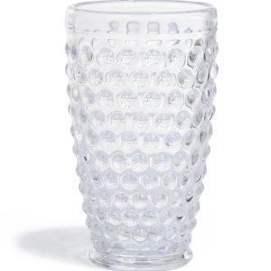 Marth Stewart 14.3 oz Hobnail Handmade Highball Glass