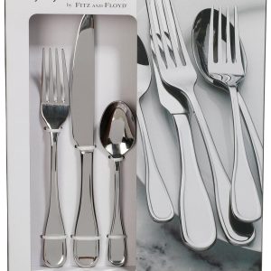 Fitz & Floyd 20 Pc Everday Bistro Classic Flatware Set