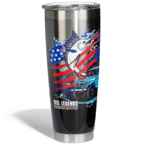 Reel Legends 30 oz Stainless Steel Americana Tumbler