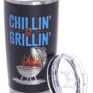 Meteor 20 oz Stainless Steel Grillin' Chillin' Tumbler