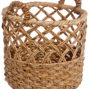 Baum Round Open Weave Banana Basket with Ear Handles