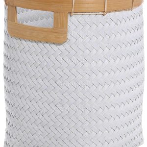 Baum Round Square Bottom Bamboo Storage Basket