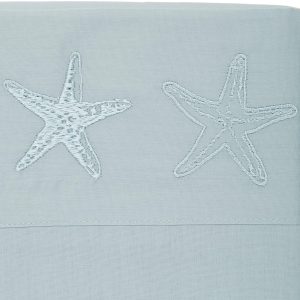 2-pk. Embroidered Hem Sea Star Pillowcase Set