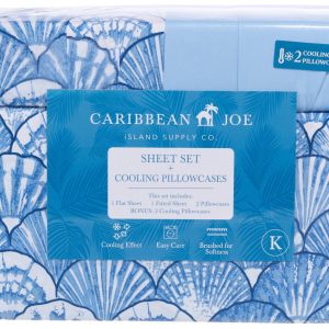 Caribbean Joe 6 Pc Cooling Sheila Shells Sheet Set