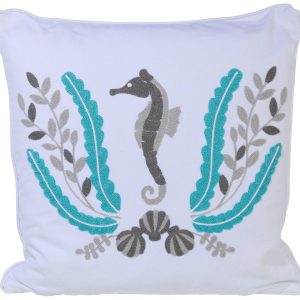 Levtex Home 18 in Nantucket Seahorse Decorative Pillow