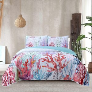 Coastal Home 3 Pc Rasario Quilt Set