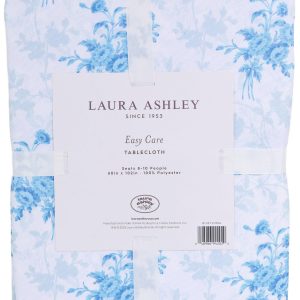 Laura Ashley 60x102 Blue Floral Tablecloth