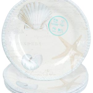 Coastal Home 4 Pk Shell Dinner Plates